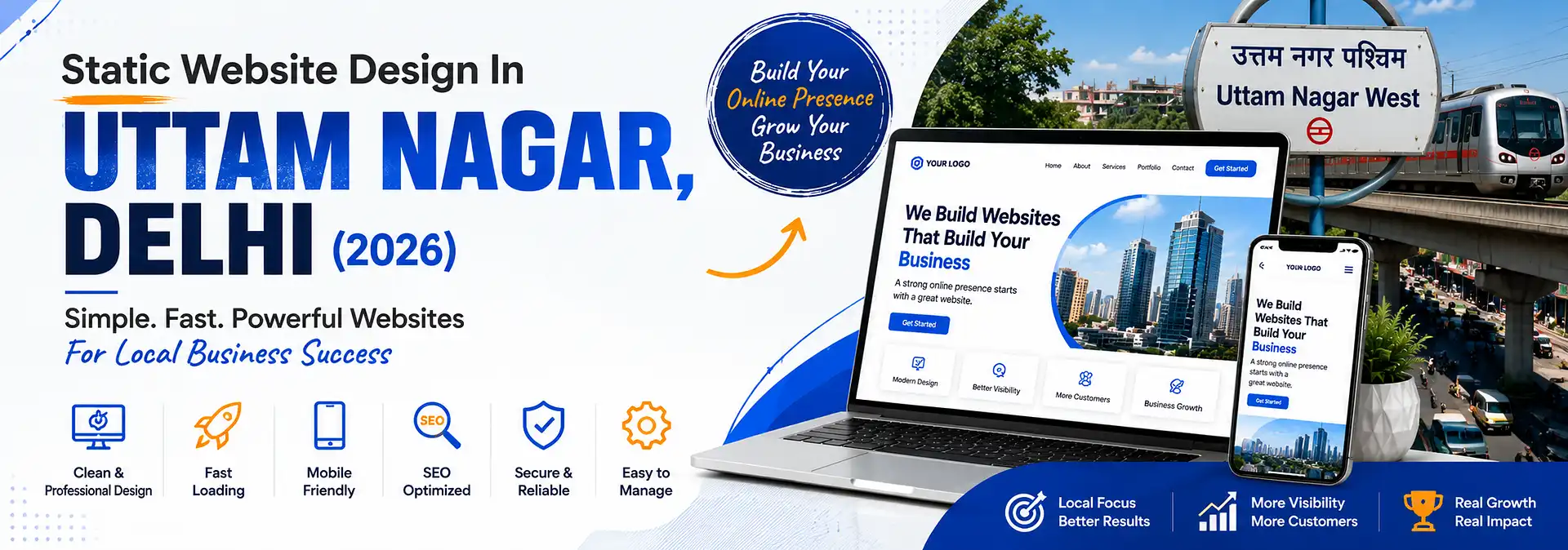 Static Website Design In Uttam Nagar, Delhi (2026)